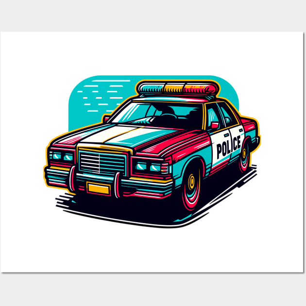 Police Car Wall Art by Vehicles-Art